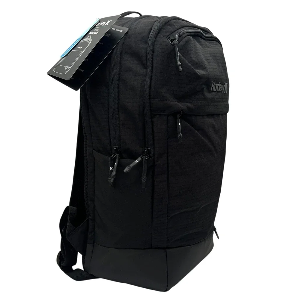 Hurley Mens One and Only Classic Backpack Solid Black Fits‎ 15